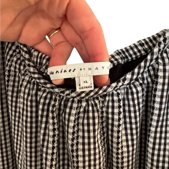 Women’s The Nines—By Hatch Black & White Gingham Sleeveless Mini Dress. Size XL. - Picture 7 of 9